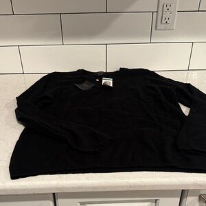 Charter Club Women’s Cashmere Black Crewneck Sweater